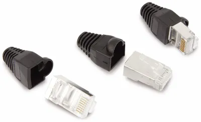 Produktbild von LogiLink MP0012, RJ-45, Schwarz, Gold, 100 Stück(e)