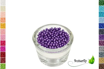 Produktbild von 200 Wachsperlen 4mm, Farbe:lila / purpur 465