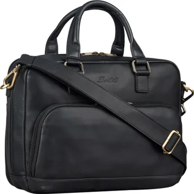 Produktbild von Benthill Aktentasche Leder - Schultertasche / Umhängetasche - Leder-Tasche Lehrertasche / Studententasche - Herren Arbeitstasche aus Büffelleder