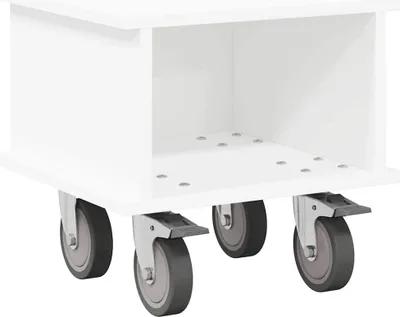 Image de vidaXL Support TV blanc 37 x 35 x 35 cm Bois composite