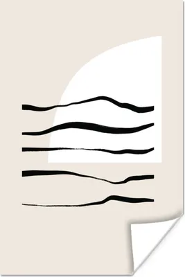 Produktbild von MuchoWow® Poster Abstrakt - Linie - Pastell 120x180 cm - Kunstposter