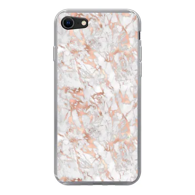 Produktbild von MuchoWow® Handyhülle Schutzhülle Hülle für iPhone SE 2022 Marmor - Roségold - Luxus - Muster Silikon Softcase Handy Hülle - Schutzhülle