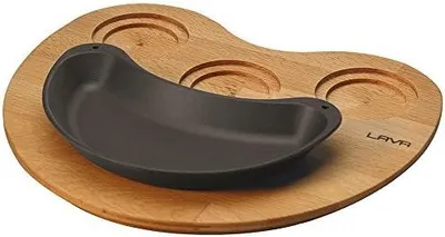 Imagen del producto de Silecomplaza 44229S20: Bandeja para fajitas con tabla de madera