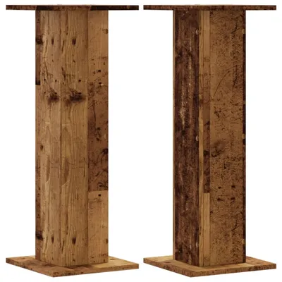 Zdjęcie produktu dla vidaXL Stojak na głośniki 2 szt. Wygląd starego drewna 30x30x80 cm