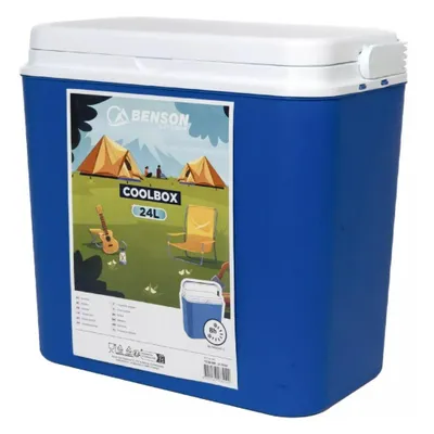 Image de Glacière Benson 24L, bleue et blanche