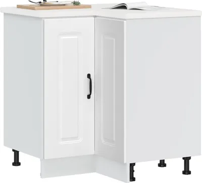 Produktbild von "im Angebot" Küchen-Eckunterschrank Kalmar Weiß Holzwerkstoff - Küchenschränke CC23933