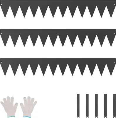 Produktbild von Garten Rasenkante Palisade - Beeteinfassung Beetumrandung - 3er Pack - 38x208mm Gartenpalisade Beeteinfassung
