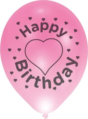 Produktbild von amscan LED Luftballons Happy Birthday Ø27,5cm 4 Stück