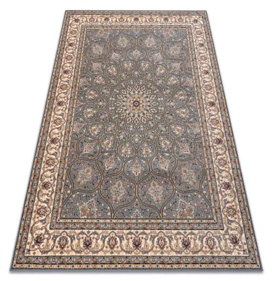 Imagen del producto de Alfombra de lana NAIN Roseta, marco, 1180/51034 / beige azul 120x170 cm