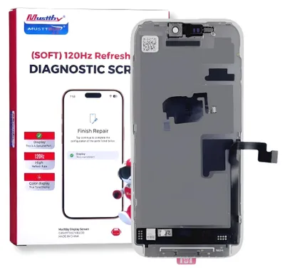 Produktbild von Display für iPhone 16 Pro Max 120Hz mit Lichtsensor-Diagnoseband