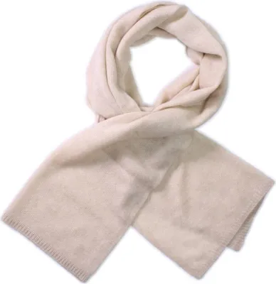 Produktbild von TUMELO Schal Damen & Herren, edler 100% Kaschmirschal, Uni, warmer Strickschal, weicher Wollschal - Beige
