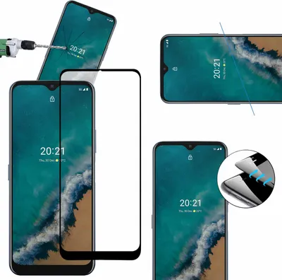 Image de Pour Nokia G50 : film de protection 3D Full LCD H9 en verre trempé noir, neuf