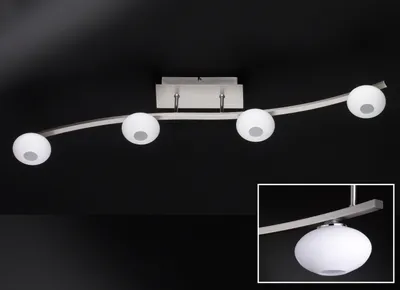 Produktbild von Honsel Cobra Deckenleuchte - 5 Watt, Farbe: mattnickel/chrom; 21214