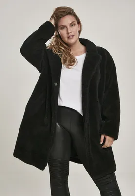 Zdjęcie produktu dla Urban Classics Ladies - Płaszcz OVERSIZED SHERPA czarny - XL