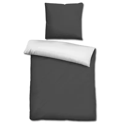 Zdjęcie produktu dla Pościel dwustronna CloudComfort Basic czarno-biała 135 x 200 + 80 x 80 cm