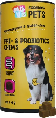 Productafbeelding van Excellent Pets: Ondersteunende kauwtabletten voor de spijsvertering, 120 stuks