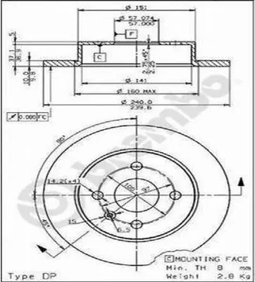 Produktbild von 2x BREMBO 08.7626.75 Bremsscheibe Hinterachse