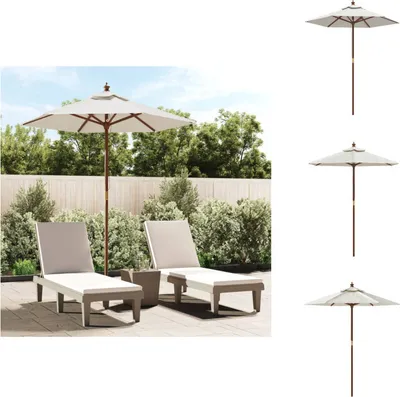 Produktbild von vidaXL Sonnenschirm mit Holzmast Sandfarben 196x231 cm - Sonnenschirme & Sonnenschutze