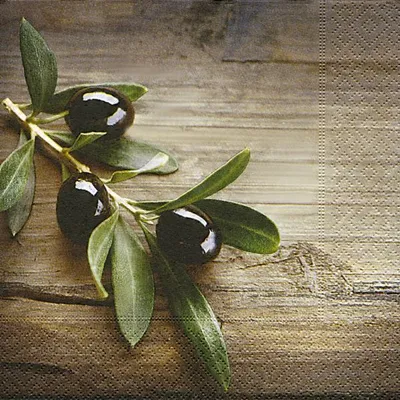 Produktbild von RP 20 Servietten Olives on a Wood - Oliven auf Holz 33x33cm