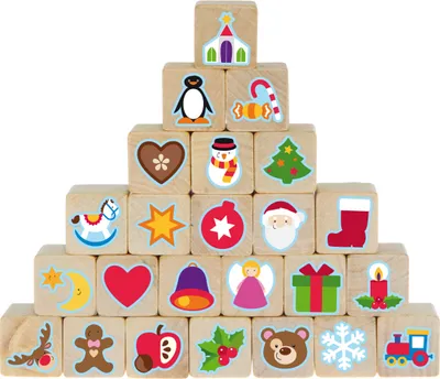 Produktbild von Holzstempel Adventskalender 24 tlg.