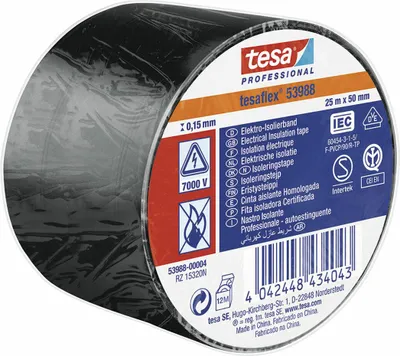 Produktbild von Tesa Isolierband schwarz 25m x 50mm