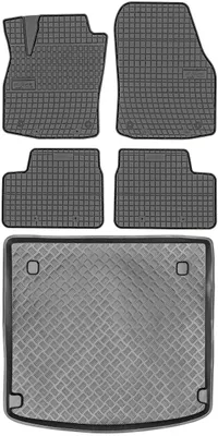 Productafbeelding van Opel Astra III Kombi (2004-2014) - Set: rubberen vloermatten + mat voor de bagageruimte