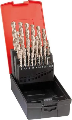 Produktbild von Spiralbohrer-Set DIN 338 HSSE geschliffen Typ N 1-10 mm