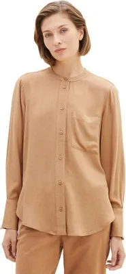 Produktbild von Tom Tailor 1037888 Melange Bluse Beige 38 Frau Beige 38