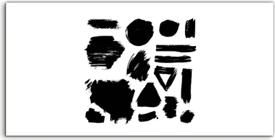 Produktbild von Coloray Acrylbild 120x60  Wandbild Acrylbilder Tusche malerei Schwarz-Weiß-Striche