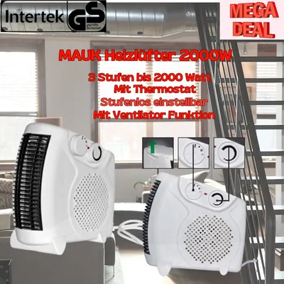 Produktbild von Mauk Heizer / Heizlüfter 2 Stufen Heizgebläse 1000/2000W (Fan Heater) MFH 106