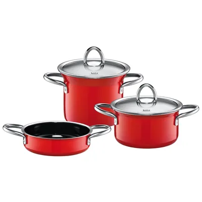 Produktbild von Silit Topf-Set 3tlg. miniMAX Energy Red 2109249689
