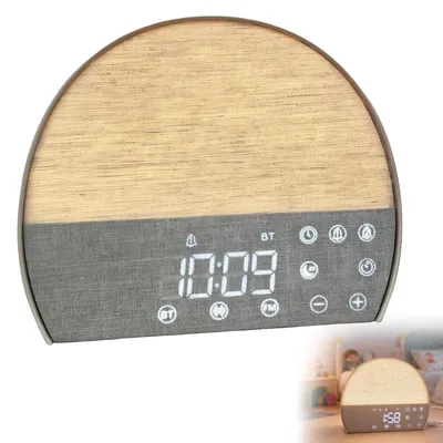 Produktbild von Multifunktionaler Textilwecker, Wake-up Light, Weißes Nachtlicht, Zwei Wecker, FM Radio, Weißes Rauschen, Bluetooth