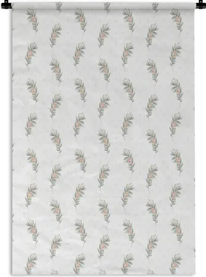 Produktbild von MuchoWow® Wandteppich Wandbehang Blumen - Blätter - Muster 90x135 cm Tapisserie Dekoration Wandtuch - Baumwolle - Wandskulptur