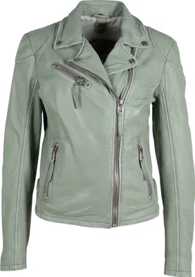 Produktbild von Gipsy Damen Lederjacke Bikerjacke Jacket PGG LABAGV (PERFECTO) - Frosty green (S)