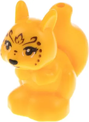 Produktbild von 1x Lego Tier Eichhörnchen orange Augen schwarz weiß Muster Friends 11568pb02
