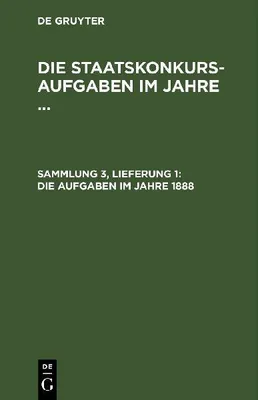 Produktbild von Die Aufgaben im Jahre 1888