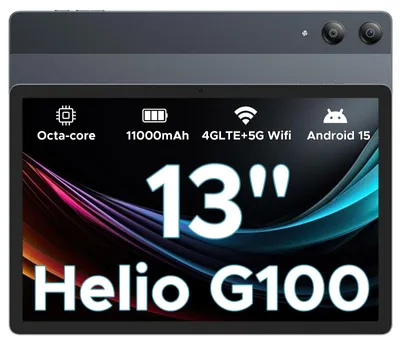 Productafbeelding van Tab E3 Pro Android 15 tablet, 13 inch, FHD+, Helio G100 Octa-Core, 32GB RAM + 256GB ROM, 2TB TF-kaartondersteuning, 11000mAh batterij, tablet met SIM-kaartsleuf, 13MP + 8MP camera, grijs