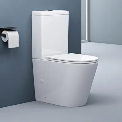 Produktbild von doporro Design Stand wc Stand WC spülrandlos inkl. Softclose Absenkautomatik 36x63x82cm Stand-Toilette Weiß 108T
