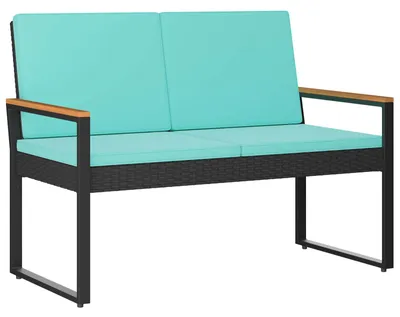Obrázok produktu pre vidaXL Bank vonkajšia, 2-miestna, 107 x 61 x 80 cm, umelý ratan, obdĺžnikový tvar
