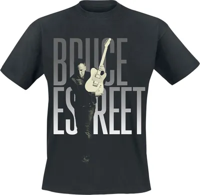 Image de T-shirt Bruce Springsteen, pour hommes, collection E Street, couleur noire, taille XXL