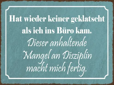 Produktbild von vianmo Holzschild 30x40 cm keiner geklatscht ich ins Büro