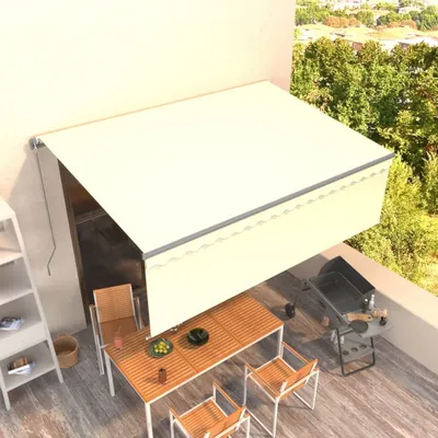 Obrázok produktu pre Maison Exclusive – manuálne zasúvateľná markíza s roletou, 4 x 3 m, krémová