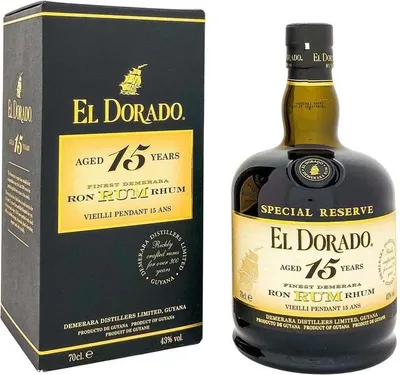 Produktbild von El Dorado 15 Years + Box 700ml 43% Vol.
