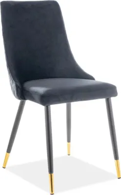 Zdjęcie produktu dla Krzesło tapicerowane PIANO VELVET czarne