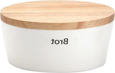 Produktbild von Famanu Brotpane Ovale Form mit Holzdeckel - 27 x 20 x 13 cm