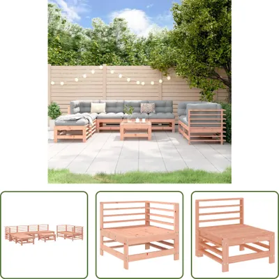 Produktbild von The Living Store 9-tlg. Garten-Lounge-Set Massivholz Douglasie