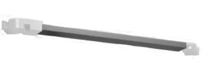 Produktbild von Dachrinnenverlängerung Aluminium 125 cm, Matgrau, Wetterbeständig