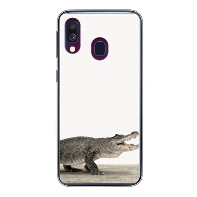 Produktbild von MuchoWow® Handyhülle Schutzhülle Hülle für Samsung Galaxy A40 Kinder - Krokodil - Junge - Kinder - Mädchen Silikon Softcase Handy Hülle - Handy-Tasche