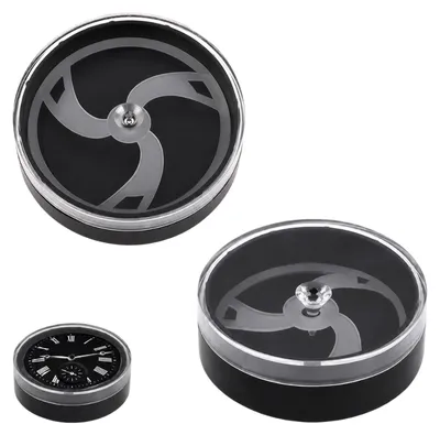 Productafbeelding van Horlogeopbergdozen, rond, 2 stuks, kunststof, transparant, voor horloges