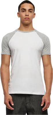 Immagine prodotto di Urban Classics - Maglietta RAGLAN a contrasto bianco / grigio - M